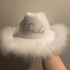 Bride cowgirl hat
